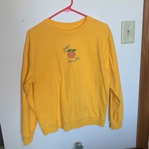 Yellow “just peachy” Crewneck